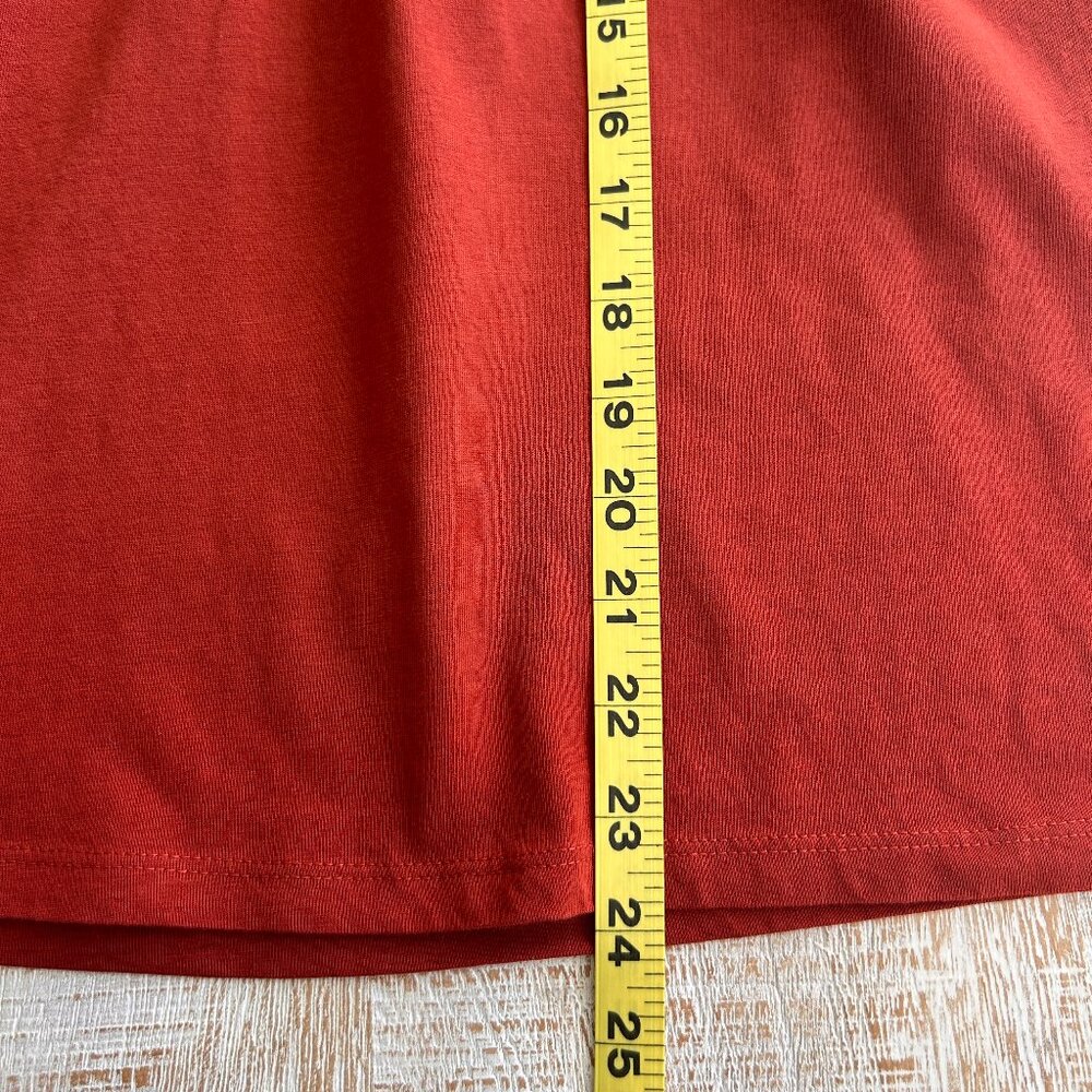 J. Crew - Point Sur Burnt Orange Eyelet Flutter Sleeve T-Shirt - Small - Picture 7 of 8
